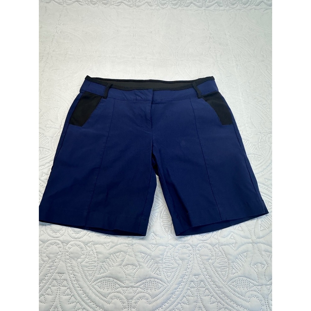Simply Vera Vera Wang Navy Blue Stretch Shorts Womens Small Pockets Casual